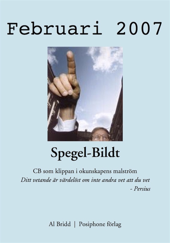 Spegel-Bildt, februari 2007. CB som klippan i okunskapens malström.