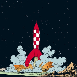 Månen tur och retur (ljudbok) av Hergé, Hergé