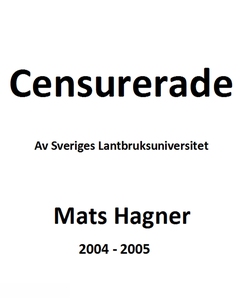 Censurerade av Sveriges Lantbruksuniversitet Ma