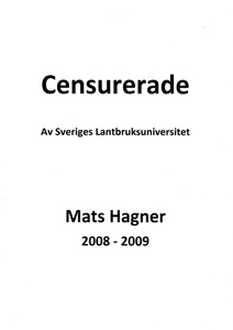Censurerade av Sveriges Lantbruksuniversitet Ma