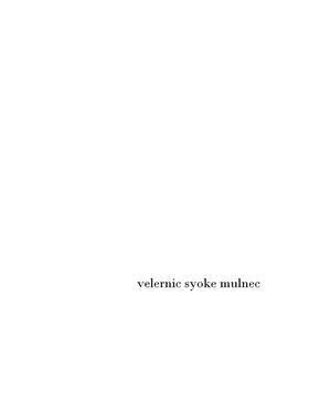 velernic syoke mulnec: A Collection of Word Ver