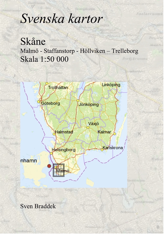 Svenska kartor. Malmö - Staffanstorp - Höllviken – Trelleborg (Skåne)