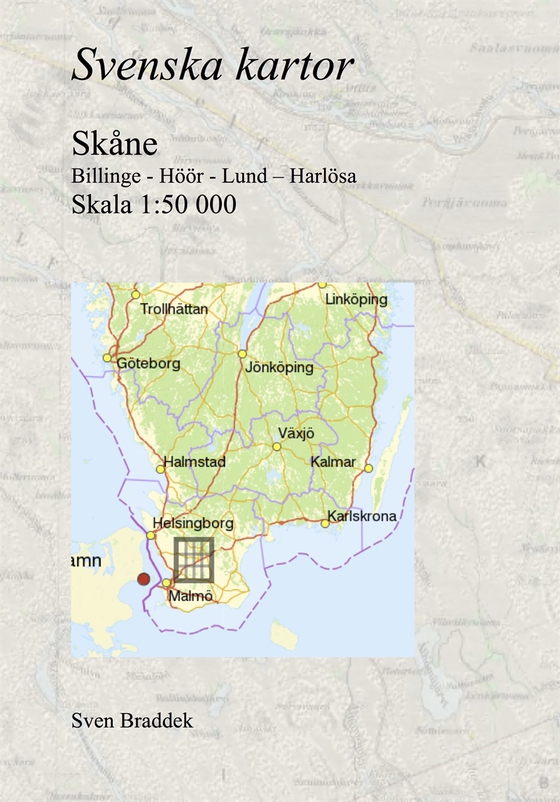Svenska kartor. Billinge - Höör - Lund – Harlösa (Skåne)
