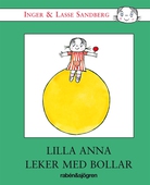 Lilla Anna leker med bollar