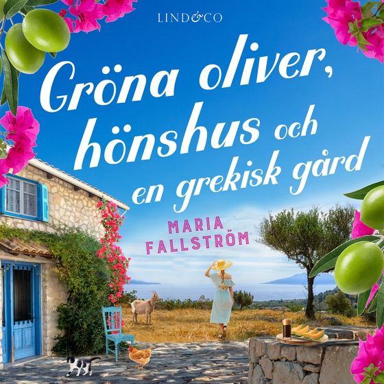 Gröna oliver, hönshus och en grekisk gård