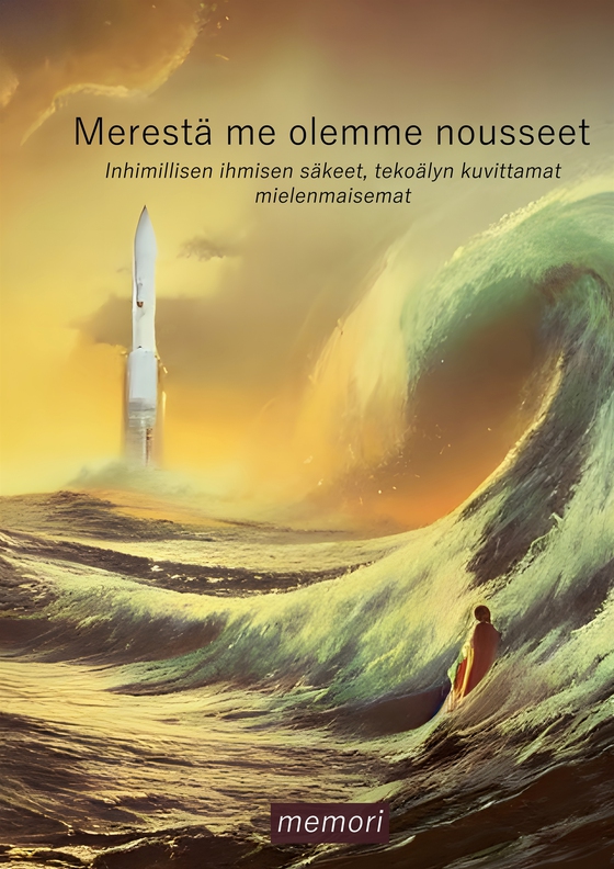 Merestä me olemme nousseet: Inhimillisen ihmisen säkeet, tekoälyn kuvittamat mielenmaisemat