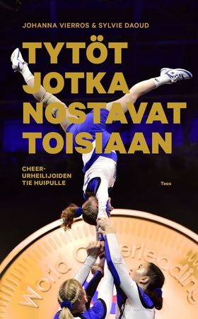 Tytöt jotka nostavat toisiaan. Cheer-urheilijoi