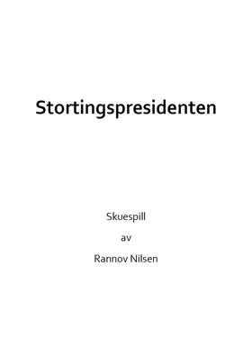 Stortingspresidenten (ebok) av Rannov Nilsen