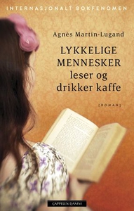 Lykkelige mennesker leser og drikker kaffe (e