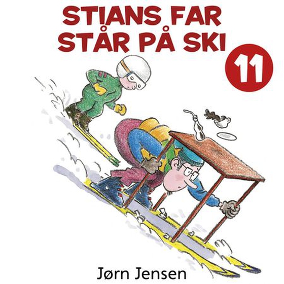 Stians far står på ski