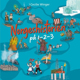 Norgeshistorien på 1-2-3 (lydbok) av Cecilie Winger