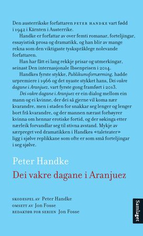 Dei vakre dagane i Aranjuez - ein sommardialog (ebok) av Peter Handke