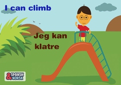 Jeg kan klatre = ¡Yo puedo escalar!