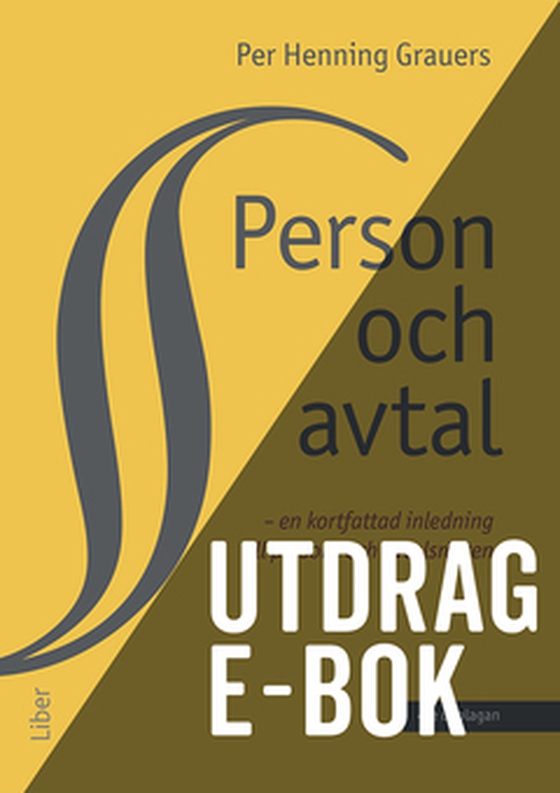 Person och avtal -Utdrag Avtalsrätt