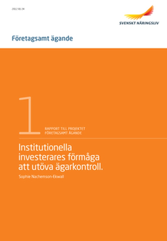 Institutionella investerares förmåga att utöva ägarkontroll