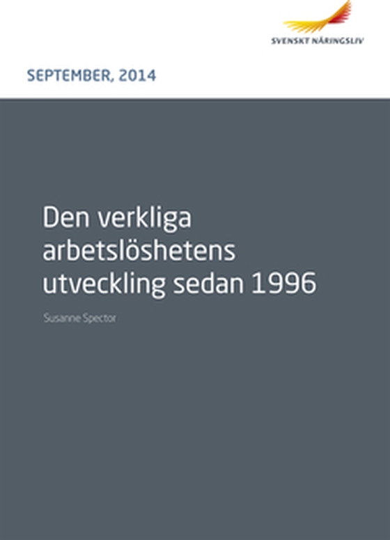 Den verkliga arbetslöshetens utveckling sedan 1996