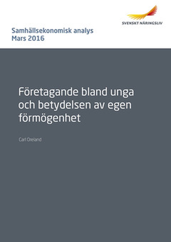 Företagande bland unga och betydelsen av egen förmögenhet