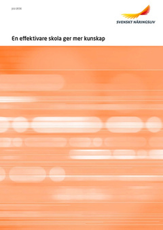 En effektivare skola ger mer kunskap